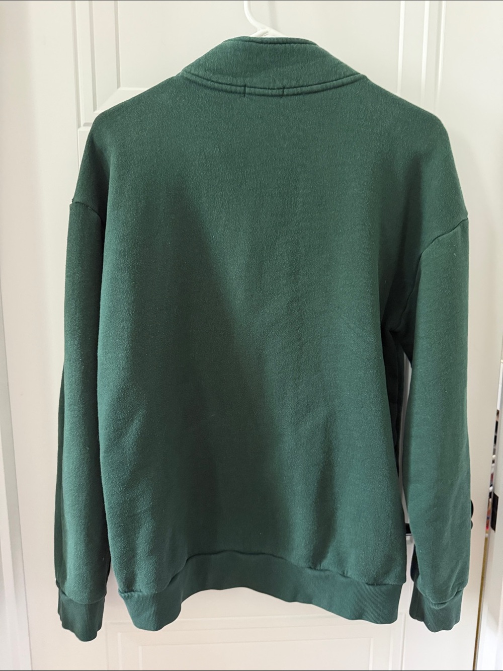 Beyond Yoga Half-Zip Sweatshirt in Deep Green - Picture 5 of 5